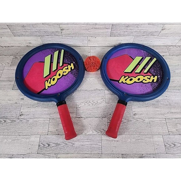 Vintage Koosh Ball Paddle & Ball Set 90s Raquet Racket Outdoor Game - Picture 5 of 6